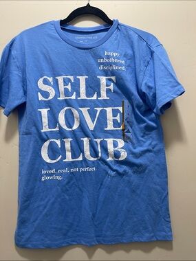 Grayson Threads Self Love Club Tee - Blue & White Small